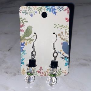 Crystal Snowman Earrings